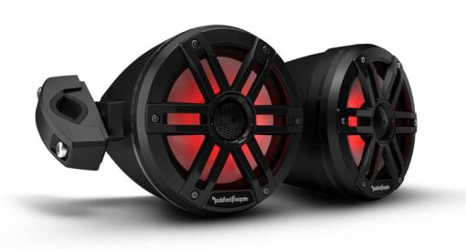 Rockford Fosgate M0 6.5" Color Optix Black Marine 2-Way Moto-Can Speakers (Pair)
