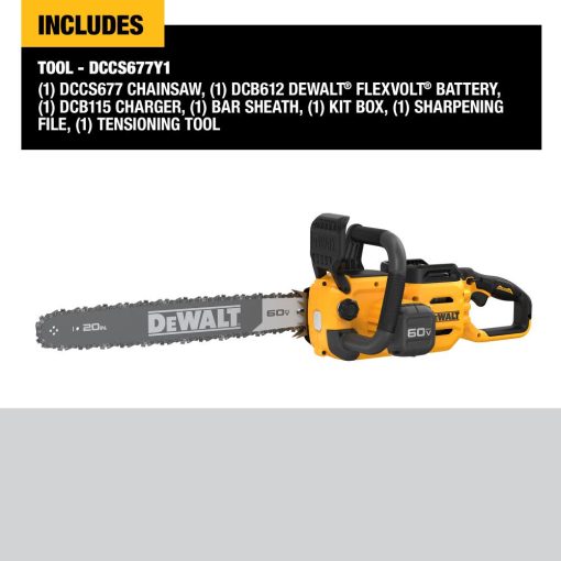 DEWALT 60V MAX Chainsaw 20" Brushless Cordless Kit - Image 13