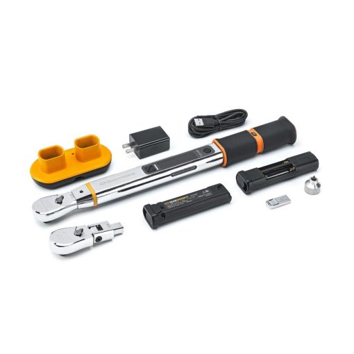GEARWRENCH 3/8" 120XP™ E Spec Electronic Interchangeable Head Torque Wrench 15 74 ft lb