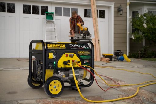Champion 5500-Watt Dual Fuel Portable Generator with Wheel Kit - Image 11
