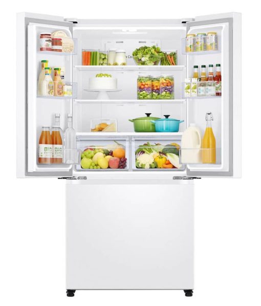 Samsung ADA 19.5 Cu. Ft. Fingerprint Resistant White 3-Door French Door Smart Refrigerator - Image 2