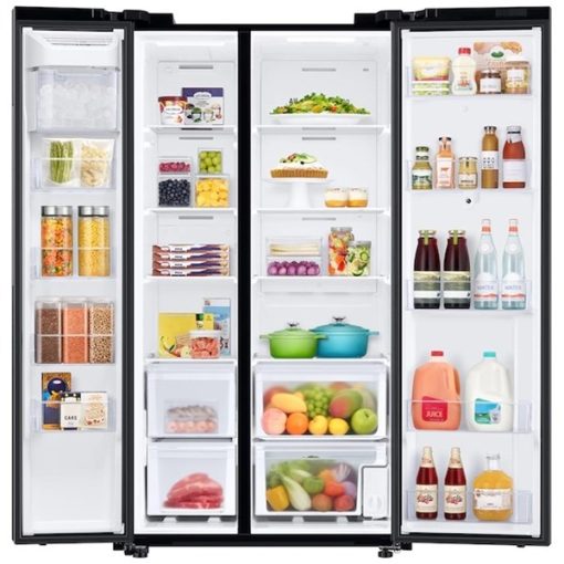 27.3 cu ft Side-by-Side Black Stainless Steel Refrigerator - Image 2