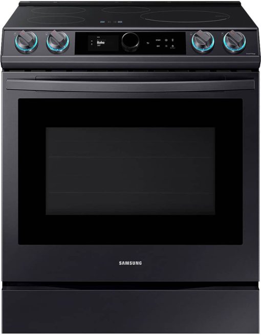 Samsung ADA 6.3 Cu. Ft. Fingerprint Resistant Black Stainless Steel Smart Slide-In Induction Range With Smart Dial & Air Fry