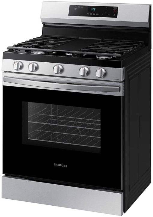 Samsung 6 Cu. Ft. Stainless Steel Smart Freestanding Gas Range With Integrated Griddle - Image 2