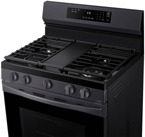 Samsung 6 Cu. Ft. Fingerprint Resistant Black Stainless Steel Smart Freestanding Gas Range With 18K BTU Dual Ring Power Burner And Self Clean - Image 5