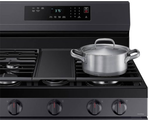 Samsung 6 Cu. Ft. Fingerprint Resistant Black Stainless Steel Smart Freestanding Gas Range With 18K BTU Dual Ring Power Burner And Self Clean - Image 6