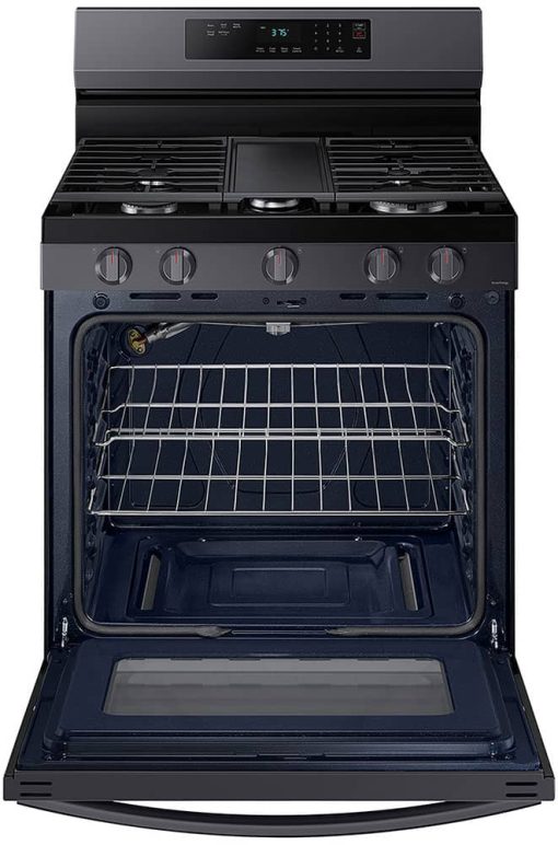 Samsung 6 Cu. Ft. Fingerprint Resistant Black Stainless Steel Smart Freestanding Gas Range With 18K BTU Dual Ring Power Burner And Self Clean - Image 2