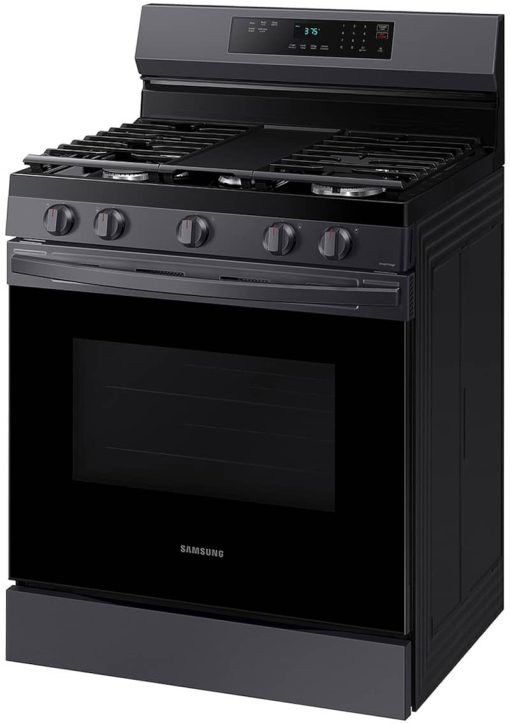 Samsung 6 Cu. Ft. Fingerprint Resistant Black Stainless Steel Smart Freestanding Gas Range With 18K BTU Dual Ring Power Burner And Self Clean - Image 3
