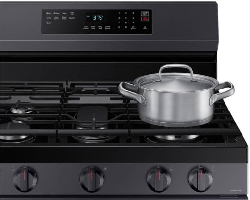 Samsung 6 Cu. Ft. Fingerprint Resistant Black Stainless Steel Smart Freestanding Gas Range With No-Preheat Air Fry & Convection - Image 5