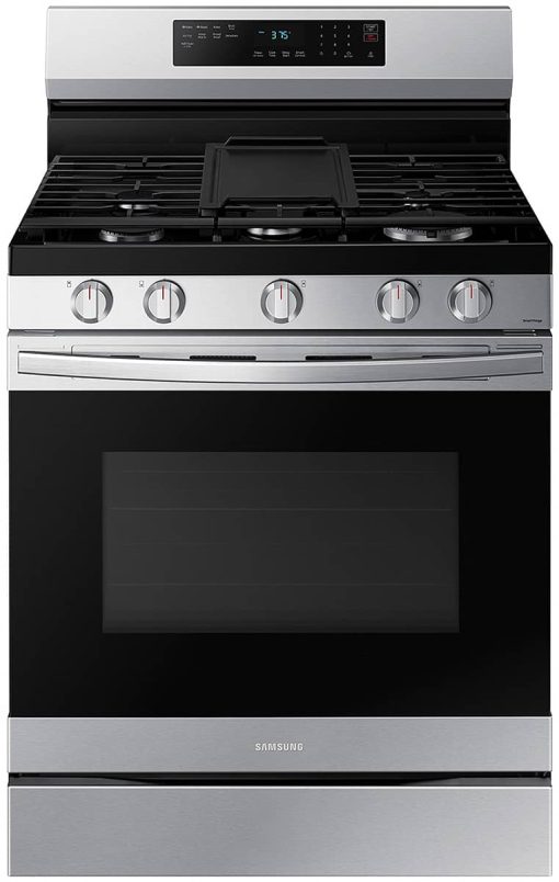 Samsung 6 Cu. Ft. Fingerprint Resistant Stainless Steel Smart Freestanding Gas Range With No-Preheat Air Fry & Convection