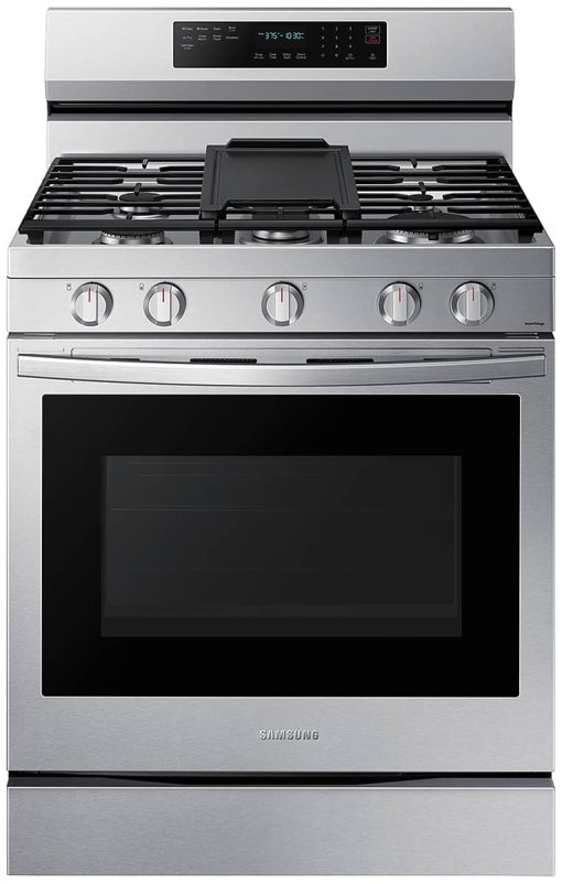 Samsung 6 Cu. Ft. Fingerprint Resistant Stainless Steel Smart Freestanding Gas Range With No-Preheat Air Fry And Convection+