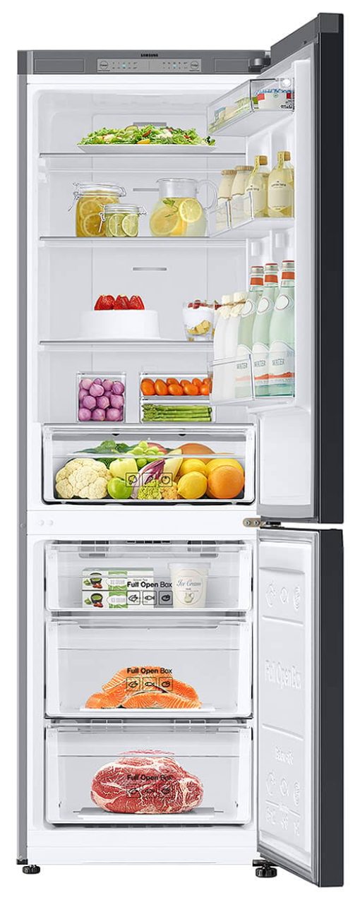 Samsung 12 Cu. Ft. BESPOKE Grey Glass (Matte) Bottom Freezer Refrigerator With Customizable Colors & Flexible Design - Image 2