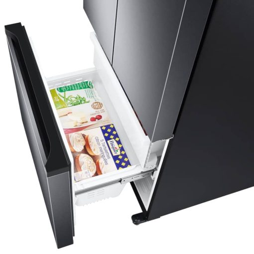 Samsung 18 Cu. Ft. Fingerprint Resistant Black Stainless Steel Smart Counter Depth 3-Door French Door Refrigerator - Image 8