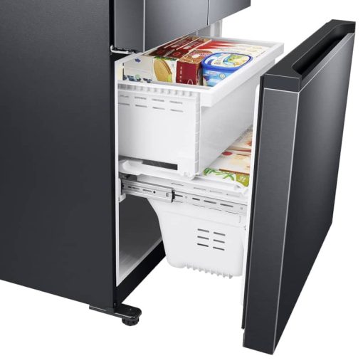 Samsung 18 Cu. Ft. Fingerprint Resistant Black Stainless Steel Smart Counter Depth 3-Door French Door Refrigerator - Image 9