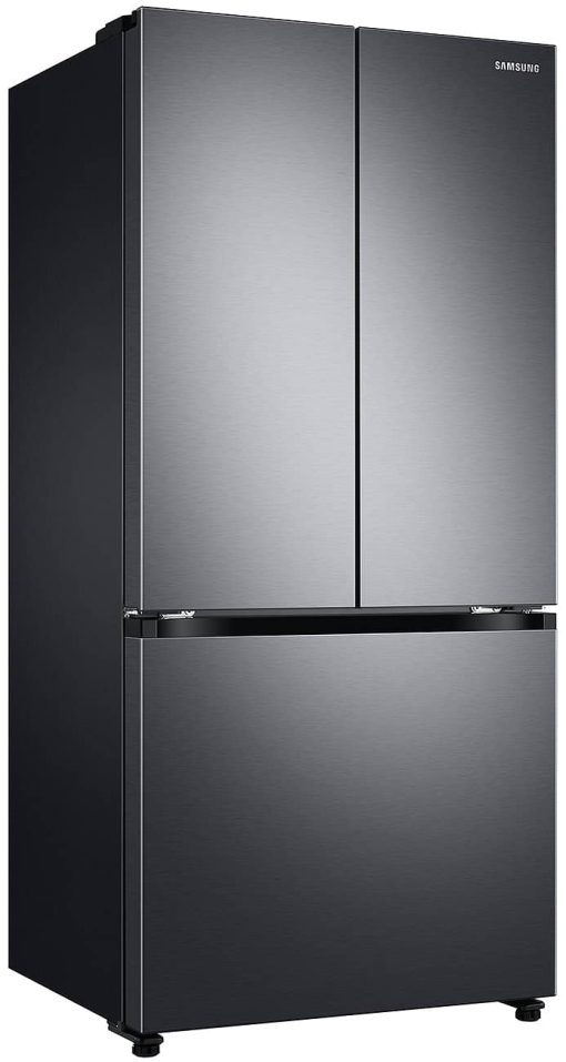 Samsung 18 Cu. Ft. Fingerprint Resistant Black Stainless Steel Smart Counter Depth 3-Door French Door Refrigerator - Image 4
