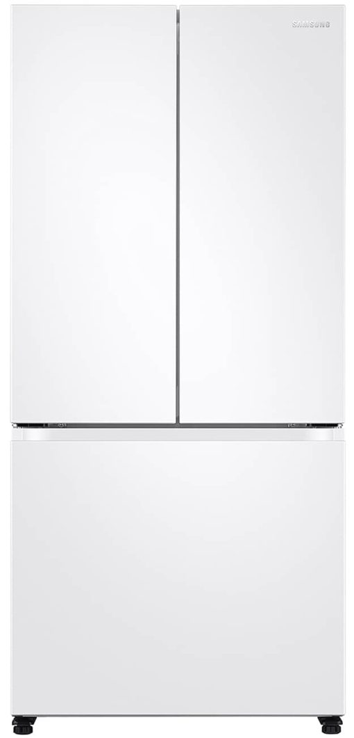 Samsung 18 Cu. Ft. Fingerprint Resistant White Smart Counter Depth 3-Door French Door Refrigerator