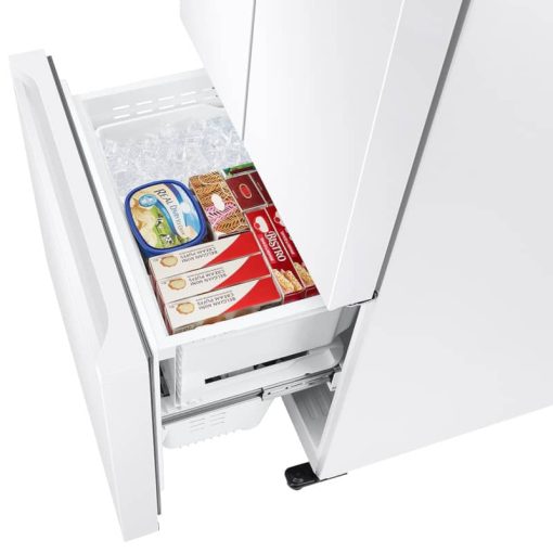 Samsung 18 Cu. Ft. Fingerprint Resistant White Smart Counter Depth 3-Door French Door Refrigerator - Image 9