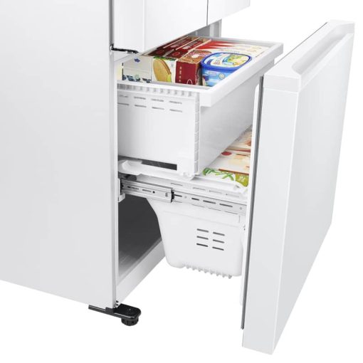Samsung 18 Cu. Ft. Fingerprint Resistant White Smart Counter Depth 3-Door French Door Refrigerator - Image 11