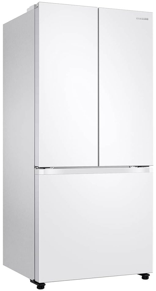 Samsung 18 Cu. Ft. Fingerprint Resistant White Smart Counter Depth 3-Door French Door Refrigerator - Image 4