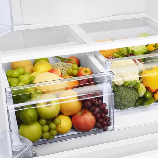 Samsung 18 Cu. Ft. Fingerprint Resistant White Smart Counter Depth 3-Door French Door Refrigerator - Image 8