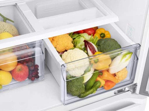 Samsung 18 Cu. Ft. Fingerprint Resistant White Smart Counter Depth 3-Door French Door Refrigerator - Image 7