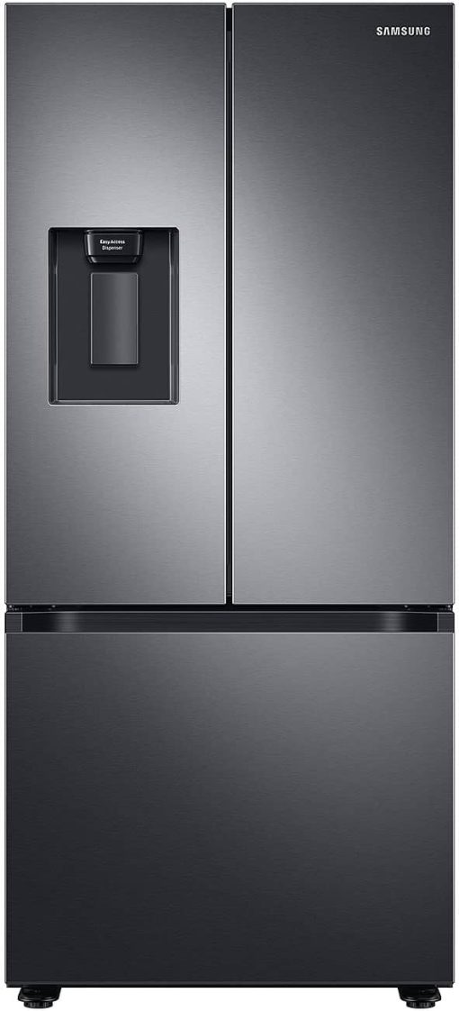 Samsung ADA 22 Cu. Ft. Fingerprint Resistant Black Stainless Steel Smart 3-Door French Door Refrigerator With External Water Dispenser