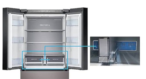 Samsung 17.3 Cu. Ft. Platinum Bronze Smart Kimchi & Specialty 4-Door French Door Refrigerator - Image 14