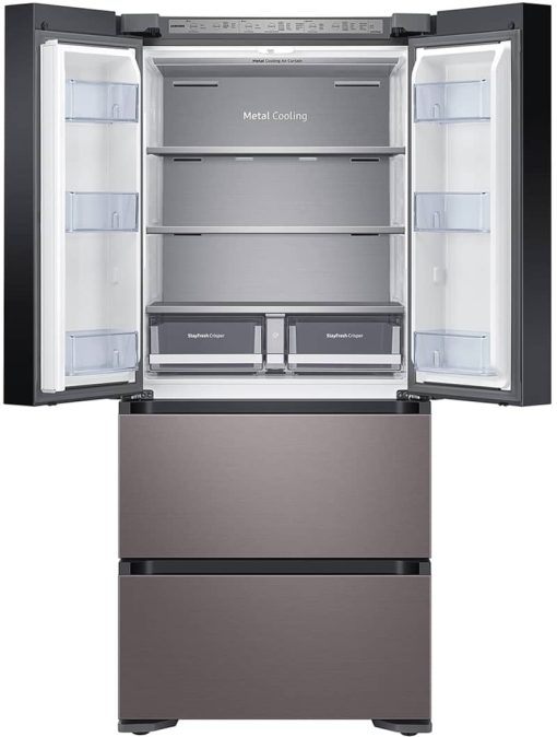 Samsung 17.3 Cu. Ft. Platinum Bronze Smart Kimchi & Specialty 4-Door French Door Refrigerator - Image 3
