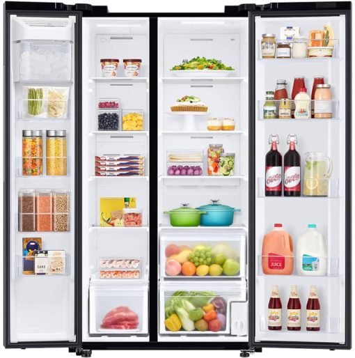Samsung ADA 22.6 Cu. Ft. Fingerprint Resistant Black Stainless Steel Smart Counter Depth Side-By-Side Refrigerator - Image 2