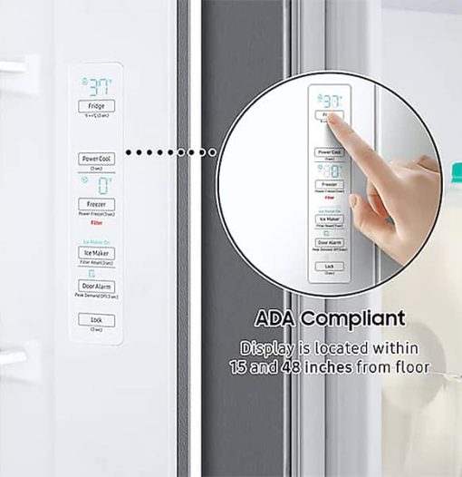 Samsung ADA 22.6 Cu. Ft. Fingerprint Resistant Stainless Steel Smart Counter Depth Side-By-Side Refrigerator - Image 11