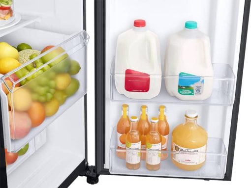 Samsung ADA 28 Cu. Ft. Fingerprint Resistant Black Stainless Steel Smart Side-By-Side Refrigerator With Large Capacity - Image 9