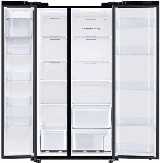 Samsung ADA 28 Cu. Ft. Fingerprint Resistant Black Stainless Steel Smart Side-By-Side Refrigerator With Large Capacity - Image 2