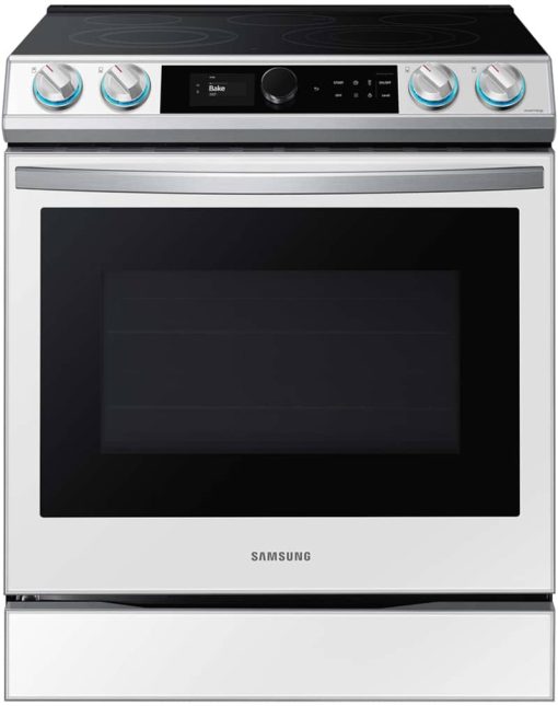 Samsung ADA 6 Cu. Ft. White Glass BESPOKE Smart Slide-In Electric Range With Smart Dial, Air Fry & Wi-Fi