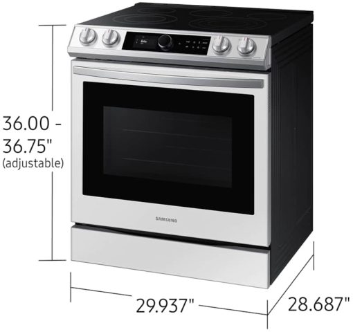 Samsung ADA 6 Cu. Ft. White Glass BESPOKE Smart Slide-In Electric Range With Smart Dial, Air Fry & Wi-Fi - Image 9