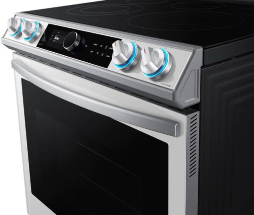 Samsung ADA 6 Cu. Ft. White Glass BESPOKE Smart Slide-In Electric Range With Smart Dial, Air Fry & Wi-Fi - Image 7