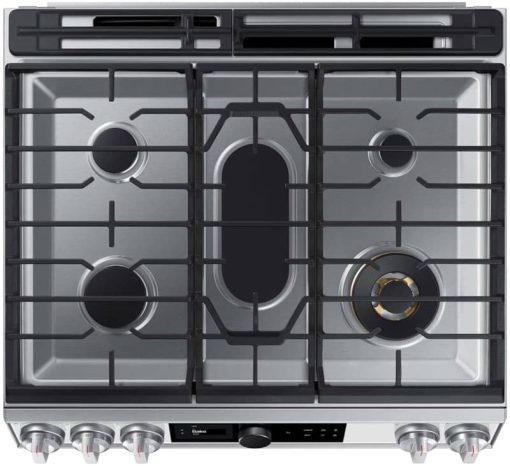 Samsung ADA  6 Cu. Ft. White Glass BESPOKE Smart Slide-In Gas Range With Smart Dial, Air Fry & Wi-Fi - Image 7