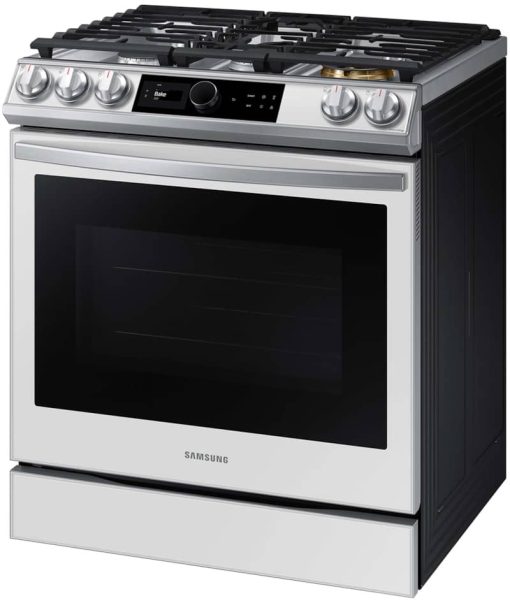 Samsung ADA  6 Cu. Ft. White Glass BESPOKE Smart Slide-In Gas Range With Smart Dial, Air Fry & Wi-Fi - Image 6
