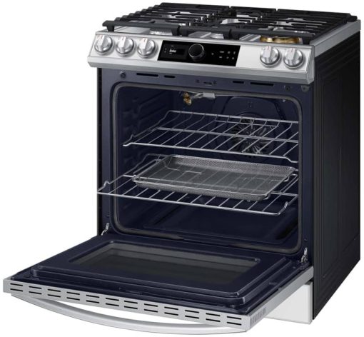 Samsung ADA  6 Cu. Ft. White Glass BESPOKE Smart Slide-In Gas Range With Smart Dial, Air Fry & Wi-Fi - Image 3