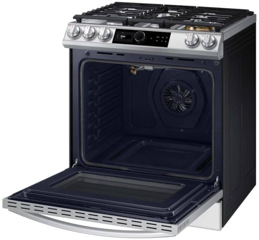 Samsung ADA  6 Cu. Ft. White Glass BESPOKE Smart Slide-In Gas Range With Smart Dial, Air Fry & Wi-Fi - Image 4