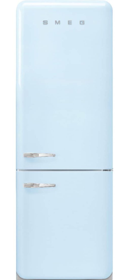 Smeg 50's Retro Style Aesthetic 18 Cu. Ft. Pastel Blue Right-Hinge Bottom Freezer Refrigerator With Manual Ice Maker