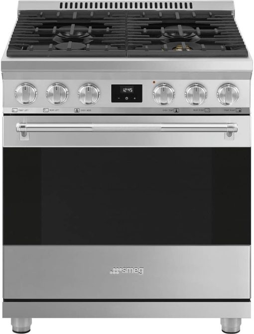 Smeg Professional 30" Stainless Steel Gas Range