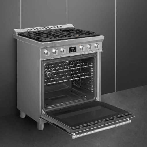 Smeg Professional 30" Stainless Steel Gas Range - Image 3