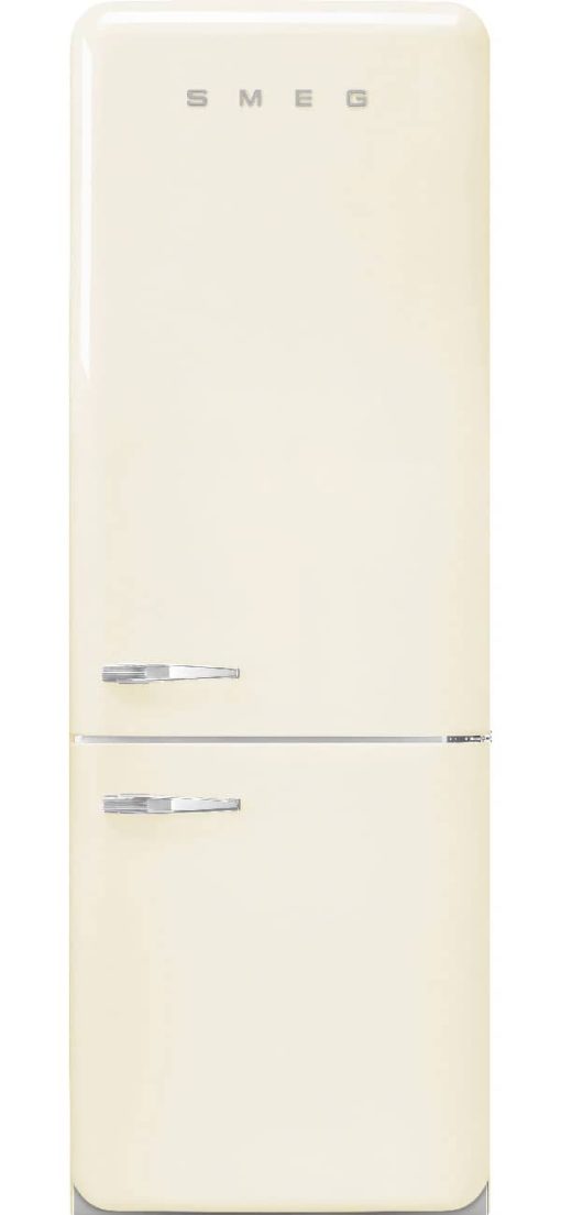 Smeg 50's Retro Style Aesthetic 18 Cu. Ft. Cream Right-Hinge Bottom Freezer Refrigerator With Manual Ice Maker