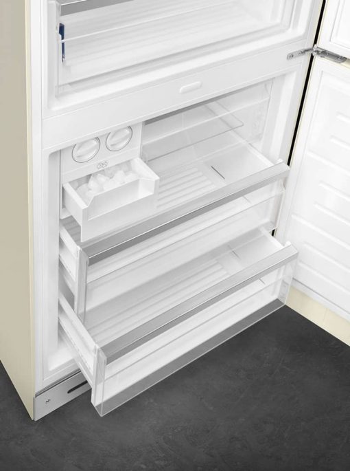 Smeg 50's Retro Style Aesthetic 18 Cu. Ft. Cream Right-Hinge Bottom Freezer Refrigerator With Manual Ice Maker - Image 11