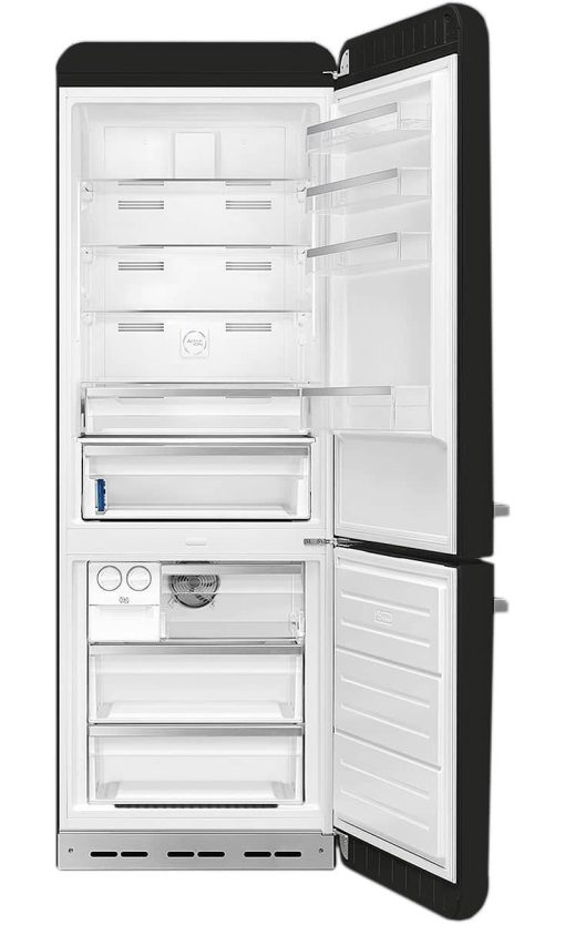 Smeg 50's Retro Style Aesthetic 18 Cu. Ft. Black Right-Hinge Bottom Freezer Refrigerator With Manual Ice Maker - Image 2