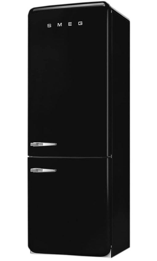 Smeg 50's Retro Style Aesthetic 18 Cu. Ft. Black Right-Hinge Bottom Freezer Refrigerator With Manual Ice Maker - Image 5