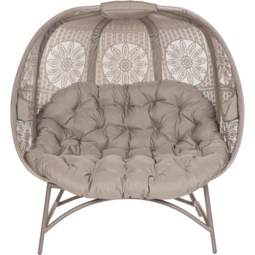 Flowerhouse Cozy Pumpkin 45 In. W. x 56 In. H. x 25 In. D. Sand Loveseat