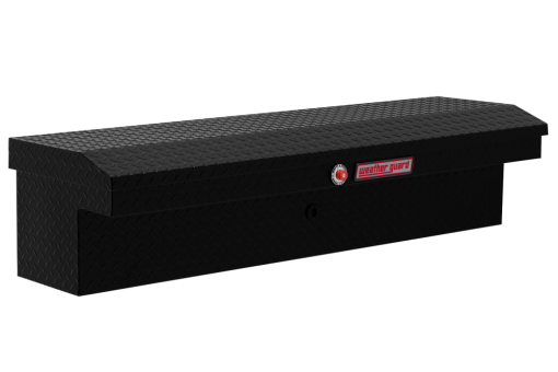Weather Guard 56" Low Profile Lo-Side Truck Tool Box Aluminum Gloss Black