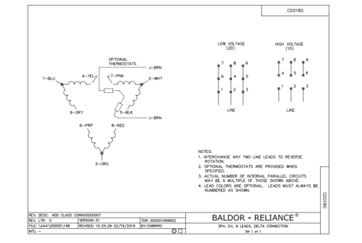 Baldor General Purpose Motor, 40HP, 1775RPM, 3PH, 60HZ, 324T, 1254M, TEFC, F1 - Image 3