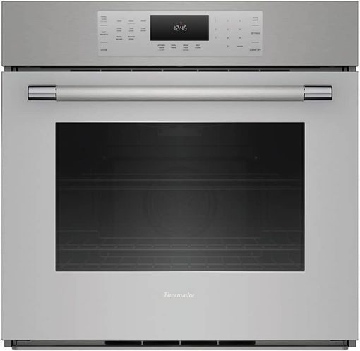 Thermador ADA Masterpiece Series 30" Gray Glass On Stainless Steel Single Oven With Professional Handle